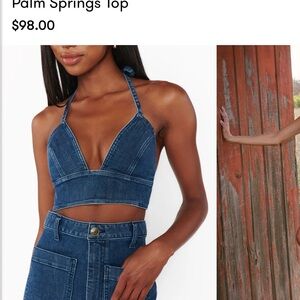 Show Me Your MuMu Blue Crop Top